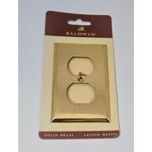Baldwin Brass 4752-030-CD Switch Plate Polished Solid Brass Duplex Outlet Cover